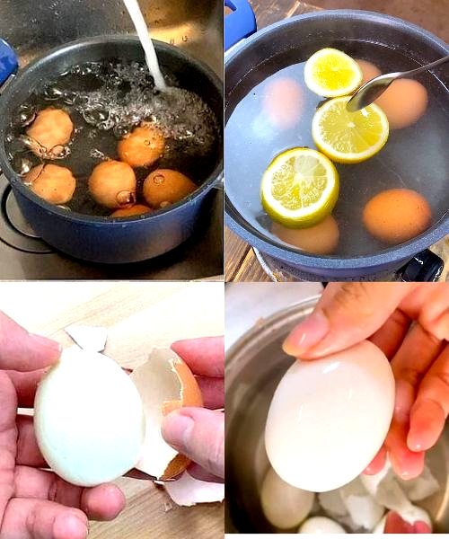 Curated visual reference: Picture Idea: Add Lemon Juice While Boiling Eggs